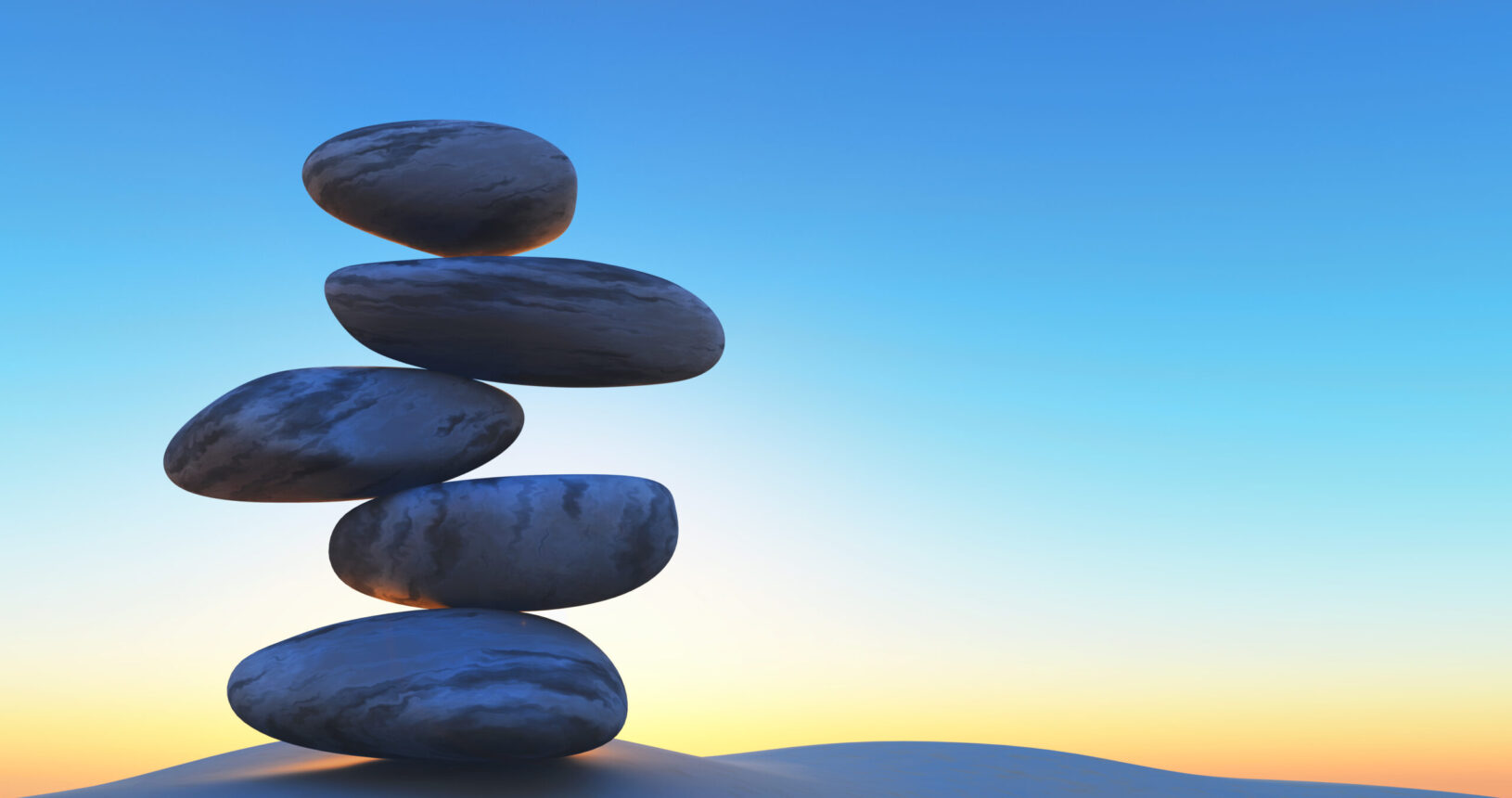 cailloux en équilibre, vertiges